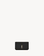 YSL Cassandre Phone Holder in Smooth Leather - Image 6